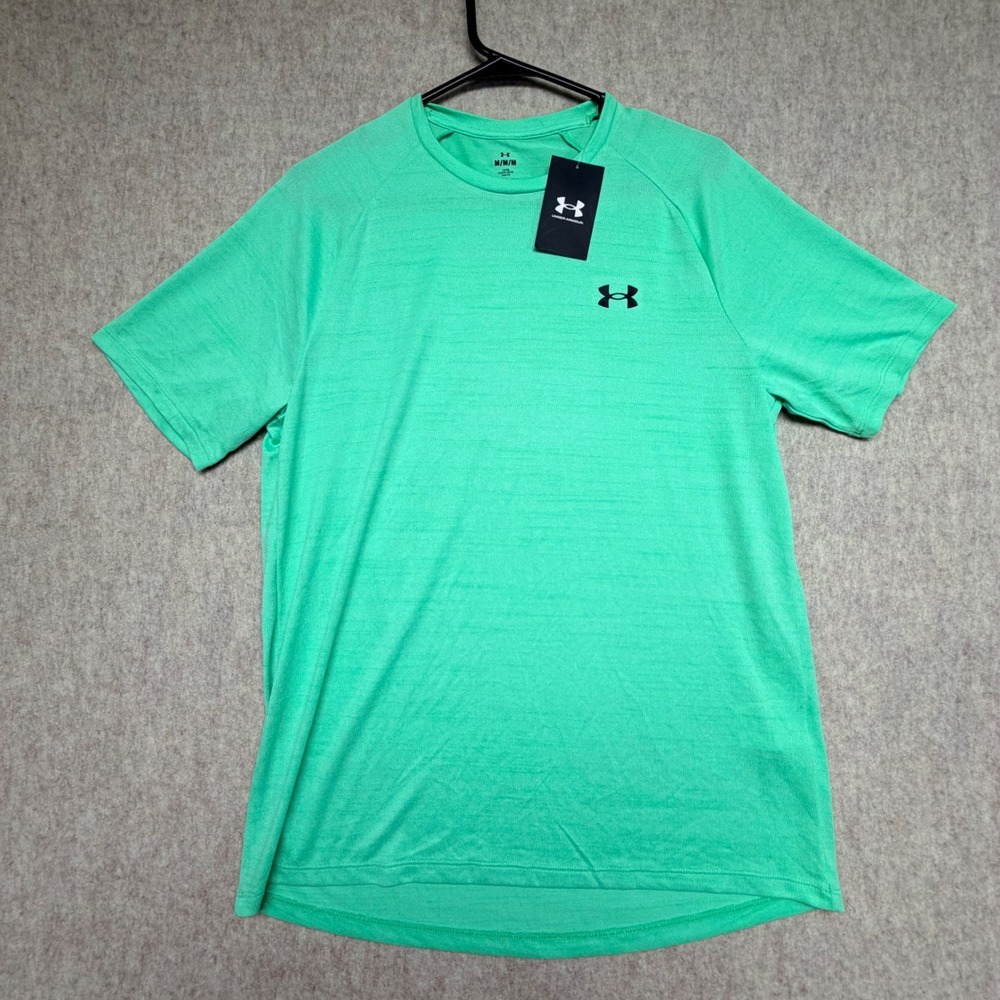 Under Armour Tiger Tech 2.0 Shirt Mens Medium Green Heathered Short Sleeve NWT